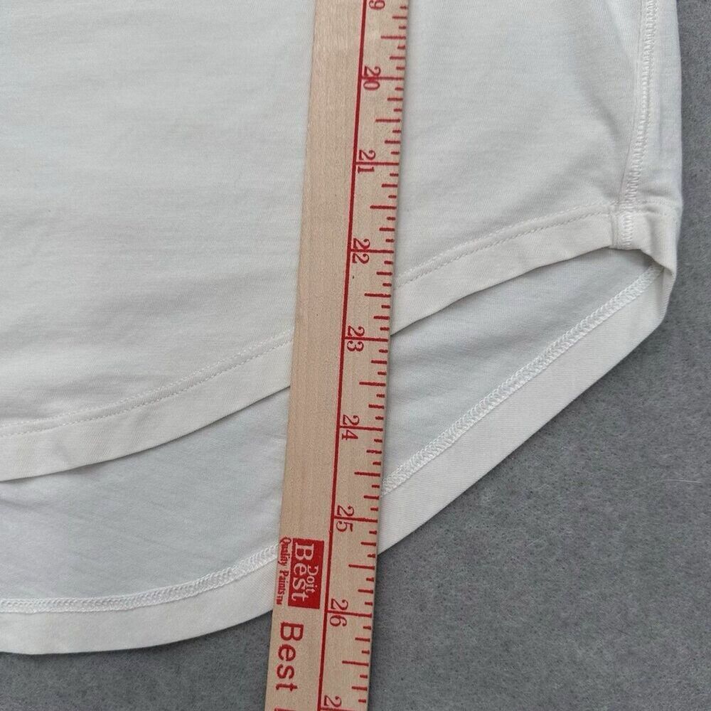 Lululemon Love Tee Shirt V-Neck Size 4 Soft Stretch Ivory Bone Curved Hem Pima - Picture 7 of 8